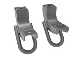 Tow Hook, Front, Gray Powdercoated, Toyota Tundra, Pair