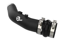 Intercooler Pipe, BladeRunner, Hot Side, Turbo To Intercooler, 3.00 in. Diameter, Aluminum, Black Powdercoated, Ford, Each