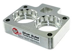 Throttle Body Spacer, SilverBullet, Aluminum, Dodge, Pickup, Mopar, Small Block Magnum, V8, Each