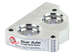 Throttle Body Spacer, SilverBullet, Billet Aluminum, Clear Anodized, Chevy, GMC, Each