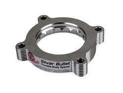 Throttle Body Spacer, Silver Bullet, 0.75 in. Thick, Billet Aluminum, Natural, for use on Honda®, Kit