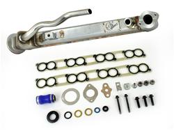 EGR Cooler, Square Hookup, Stainless Steel, Natural, Ford, 6.0L Powerstroke Diesel, With Gaskets, Kit
