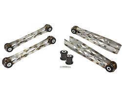Control Arms, Control PFADT Series Rear Trailing Arms, Boxed Style, Stainless Steel, Natural, Bushings, Rear Upper and Lower, Chevrolet, Kit