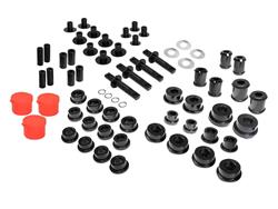 Control Arm Bushings, Polyurethane/Graphite, Black, Upper and Lower Front, Chevy, Kit