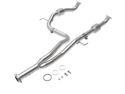 Exhaust Pipe, Y-Pipe, Twisted Steel, 2-Bolt Flange 2.25 in. Inlet, 2-Bolt Flange 2.50 in. Outlet, 409 Stainless Steel, Natural, Toyota, Each