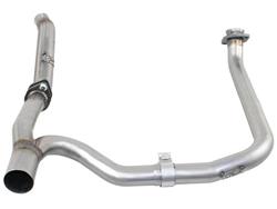 Exhaust Pipe, Twisted Steel Y-Pipe, Stainless Steel, Natural, Jeep, Each