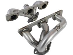 Headers, Twisted Steel, Shorty, Stainless Steel, Natural, 1 1/2 in. Primary Tube O.D., Round Port, Jeep, 3.8L, Pair