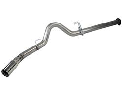 Exhaust System, Large Bore-HD, Particulate filter back, Single, Stainless Steel, Natural, Ford, 6.7L, Kit