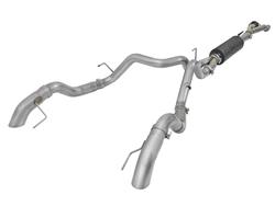 Exhaust System, Mach Force XP, Cat-back, Stainless Steel, Natural, Split Rear, Natural Tips, Ford, 3.5L, Kit