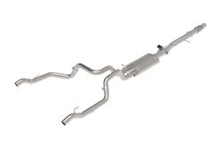 Exhaust Systems, Gemini XV Series, Cat-back, Single In/Dual Out, Stainless, Natural, Split Rear Exit, Chevrolet, GMC, 6.2L Gen V, Kit