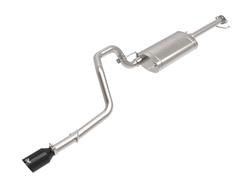 Exhaust Systems, Vulcan Series, Cat-back, Single, Stainless Steel, Natural, Rear Exit, Black Powdercoated Tip, Lexus, 4.6L, Kit