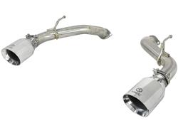 Exhaust Systems, Takeda, Rear Axle-back, Stainless Steel, Natural, Split Rear Exit, Polished Tips, for Infiniti, Kit