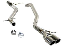 Exhaust Systems, Mach Force XP, Cat-back, Stainless Steel, Natural, Rear Exit, Polished Tips, Volkswagen, 2.0L Diesel, Kit
