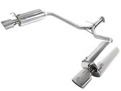 Exhaust System, Takeda, Rear Axle-back, Stainless, Natural, Split Rear Exit, for use on Honda®, 3.5L, Kit
