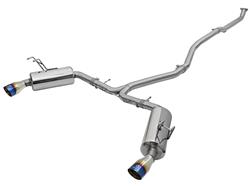 Exhaust System, Takeda, Cat-Back, Stainless Steel, Rear Exit, Blue Flame Tips, for use on Honda®, 1.5L, Kit