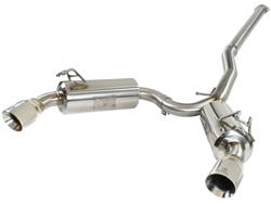 Exhaust System, Takeda, Cat-back, Single In/Dual Out, Stainless, Natural, Rear Exit, Mitsubishi, 2.0L, Kit