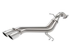 Exhaust Systems, Takeda, Rear Axle-back, Single In/Dual Out, Stainless Steel, Natural, Rear Center Exit, Polished Tips, for Hyundai, 1.6L, Kit