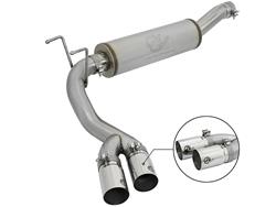Exhaust System, Rebel Series, Cat-Back, Stainless Steel, Natural, Polished Tips, Ram, 6.4L, Kit