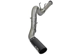 Exhaust System, Large Bore HD, Particulate Filter Back, Stainless Steel, Black Tip, Ford, 6.7L, Kit