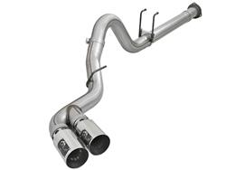 Exhaust System, Rebel XD Series, Single, 409 Stainless Steel, DPF-Back, Dual Polished Stainless Steel Tips, Ford, Diesel, Kit