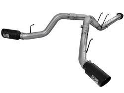 Exhaust System, Large Bore-HD, Filter-back, 409 Stainless Steel, 3 in., No Muffler, Ford, V8, Kit