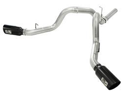 Exhaust System, Large Bore HD, Particulate Filter Back, Single In/Dual Out, Stainless, Chevy, 6.6L Diesel, Kit