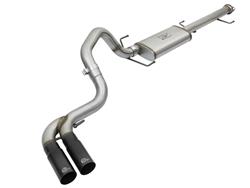 Exhaust Systems, Rebel Series, Cat-back, Single, Stainless Steel, Natural, Side Exit, Black Powdercoated Tips, Toyota, 4.0L, Kit