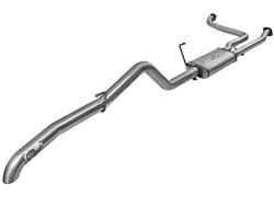 Exhaust System, Mach Force XP, Cat-back, Dual In/Single Out, Stainless, Natural, Rear Exit, Nissan, 4.0L, Kit