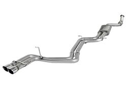 Exhaust Systems, Mach Force XP, Cat-back, Single In/Dual Out, Stainless Steel, Natural, Rear Exit, Polished Tips, Audi, 2.0L, Kit