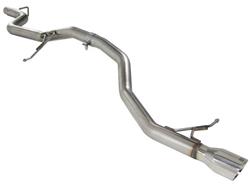 Exhaust System, Large Bore HD, Cat-back, Single, Stainless, Natural, Rear Exit, Volkswagen, 2.0L Diesel, Kit