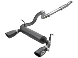 Exhaust Systems, Rebel Series, Cat-back, Single In/Dual Out, Stainless Steel, Split Rear Exit, Black Powdercoated Tips, Jeep, 2.0L, Kit