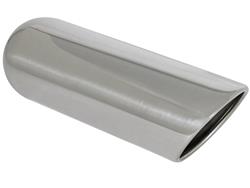 Exhaust Tip, Mach Force XP, Round, Weld-on, Stainless, Polished, 3.00 in. Inlet, 4.00 in. Outlet, 12.00 in. Length, Each