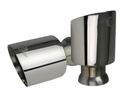 Exhaust Tip, Mach Force XP, Round, Bolt-on, Stainless Steel, Polished, Dodge, Pair