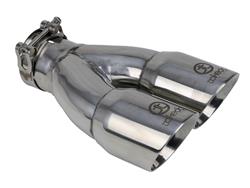Exhaust Tip, Takeda, Round, Clamp-on, Stainless, Polished, 2.50 in. Inlet Diameter, 3.00 in. Outlet, 9.50 in. Length, Each