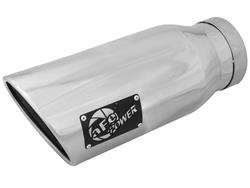 Exhaust Tip, Mach Force XP, Round, Clamp-on, Stainless, Polished, 4.00 in. Inlet Diameter, 6.00 in. Outlet, 15.00 in. Length, Each