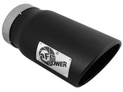 Exhaust Tip, Mach Force XP, Round, Clamp-on, Stainless, Matte Black Powdercoated, 5.00 in. Inlet Diameter, 6.00 in. Outlet, 12.00 in. Length, Each