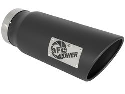 Exhaust Tip, Mach Force XP, Round, Clamp-on, Stainless, Matte Black Powdercoated, 5.00 in. Inlet Diameter, 6.00 in. Outlet, 15.00 in. Length, Each