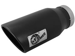 Exhaust Tip, Mach Force XP, Round, Clamp-on, Stainless, Black Powdercoated, 5.00 in. Inlet Diameter, 7.00 in. Outlet, 15.00 in. Length, Each