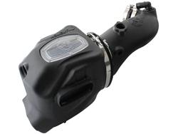 Air Intake Kit, Momentum HD Pro 10R, Polyethylene Tube, Black, Cotton Gauze Filter, Blue, Ford, 6.4L, Diesel, Kit