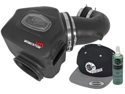 Air Intake Kit, Momentum HD Pro Dry S, Polyethylene Tube, Black, Synthetic Filter, Gray, Dodge, 5.9L, Diesel, Kit