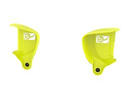 Air Scoops, Magnum Force Dynamic, Polyethylene, Yellow, BMW, Pair