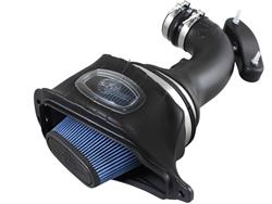 Air Intake Kit, Momentum Pro 5R, Polyethylene Tube, Black, Cotton Gauze Filter, Blue, Chevy, 6.2L, Kit