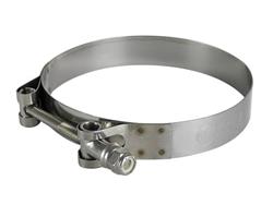 Hose Clamps, T-bolt Style, Stainless Steel, Natural, 4.063 in. to 4.375 in. Hose O.D., Each