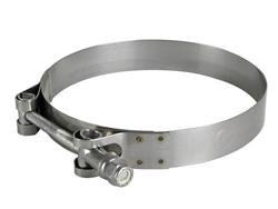 Hose Clamps, T-bolt Style, Stainless Steel, Natural, 4.313 in. to 4.625 in. Hose O.D., Each