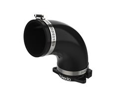 Air Intake Tube, Takeda, Intake to Turbo, Billet Aluminum Machined Adapter, Silicone Hose, Black, Fits Factory Intake, Hyundai, Veloster, Each