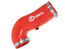 Air Intake Tube, Silicone, Replaces OEM Accordion Style Tube, 90 Degree Bend, 3.000 in., Red, Each