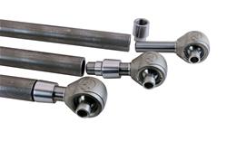 4 Link System, Weld On, Steel, Natural, 1.5 in Tube Diameter, Rod Ends, Hardware, 3.50 Axle Tube Diameter, Kit