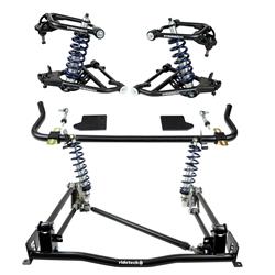 Coilover System, 55-57 Chevrolet. with One-Piece Frame Rail, Includes front and rear HQ Series Coilovers, Front Upper and Lower Arms, Kit