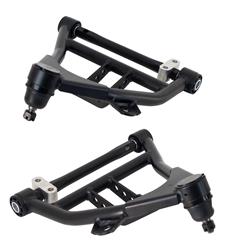 Control Arms, StrongArm, Steel, Black Powdercoated, Chevy 1958-64, Full Size Passenger Car, Lower Front, Kit