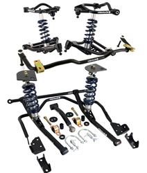 Suspension System, TQ CoilOver System for 59-64 Impala. Includes TQ Series front & rear CoilOvers, front upper & lower StrongArms, rear upper & lower